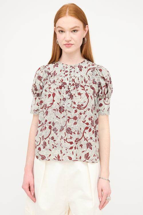Ulla Johnson Floral Karina Blouse