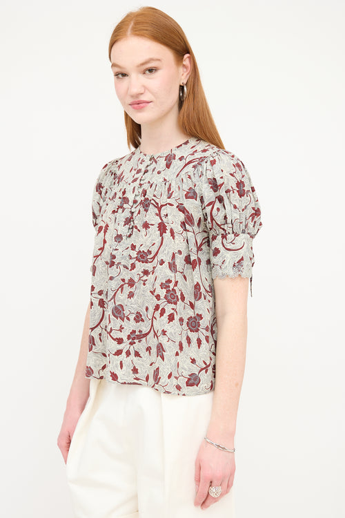 Ulla Johnson Floral Karina Blouse