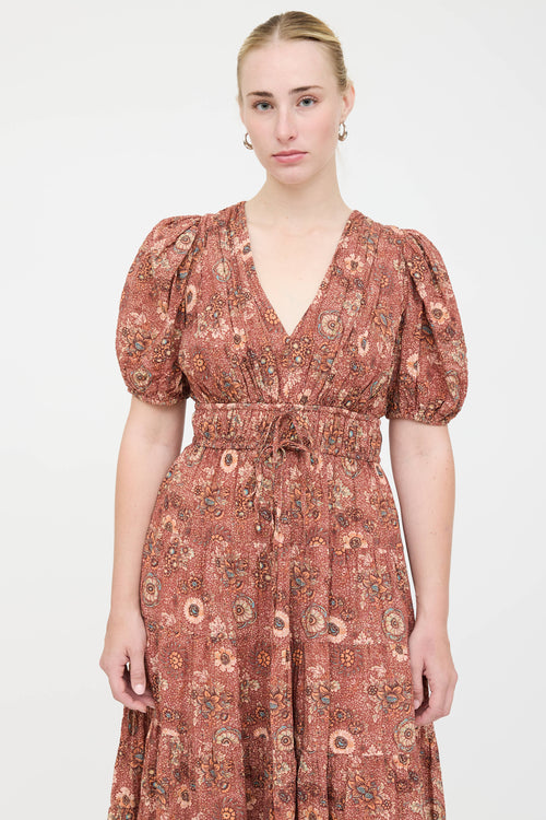Ulla Johnson Floral Pleated Dress