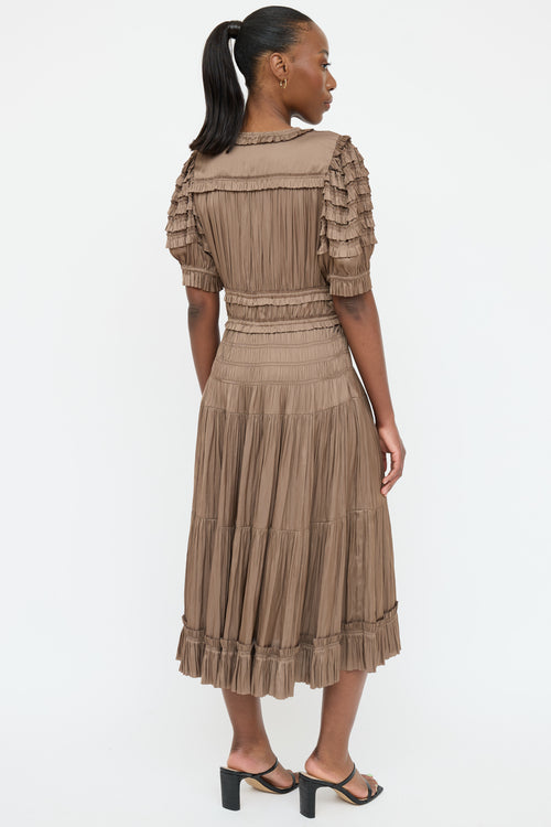 Ulla Johnson Ruched Ruffled Dress