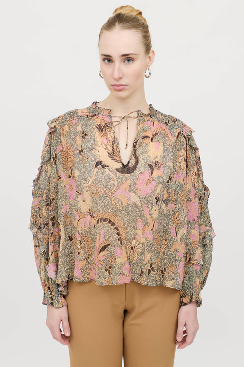 Ulla Johnson Metallic Paisley Blouse