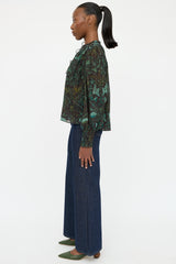 Ulla Johnson Ida Printed Tie Blouse