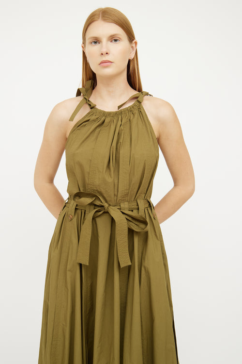 Ulla Johnson Green Cotton Sleeveless Dress