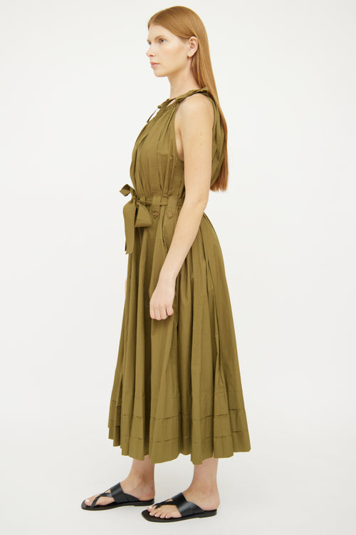 Ulla Johnson Green Cotton Sleeveless Dress