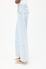 Ulla Johnson Light Wash Margot Wide Leg Jeans