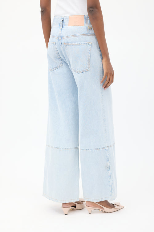 Ulla Johnson Light Wash Margot Wide Leg Jeans