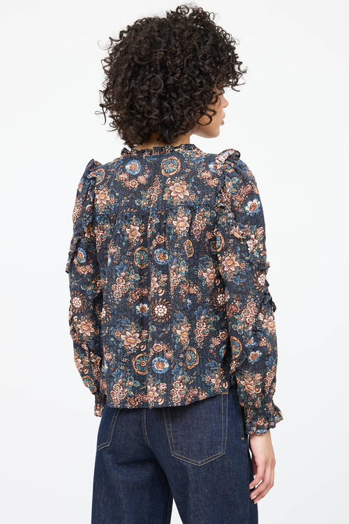 Ulla Johnson Floral Tie Top