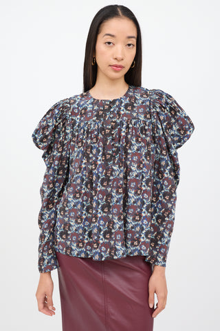 Ulla Johnson Brown Multi Colour Lela Top