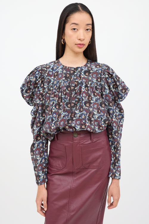 Ulla Johnson Brown Multi Colour Lela Top