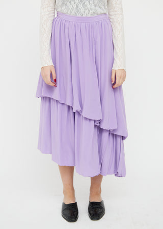 Ulla Johnson Purple Tiered Skirt