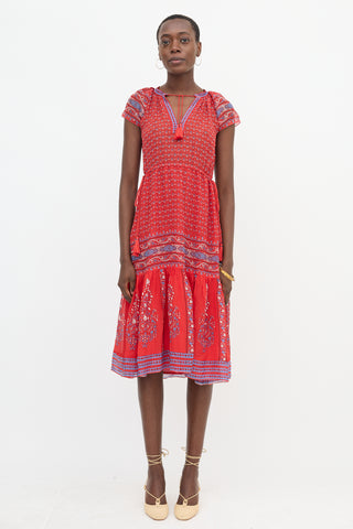 Ulla Johnson Silk Sheer Floral Dress