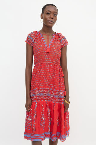 Ulla Johnson Silk Sheer Floral Dress