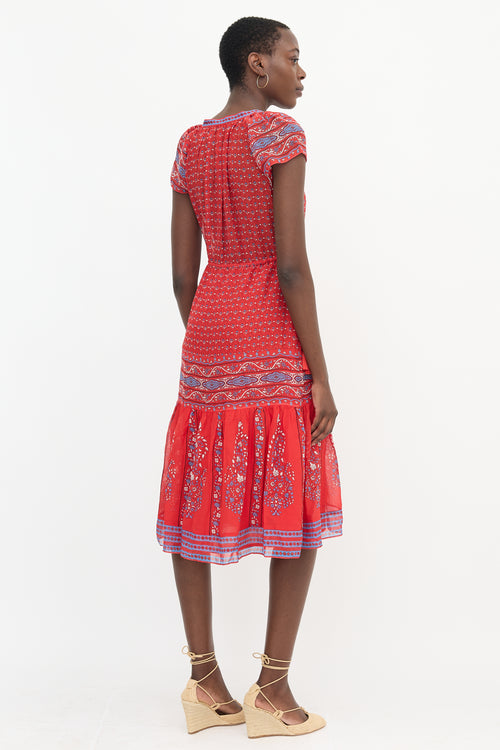 Ulla Johnson Silk Sheer Floral Dress