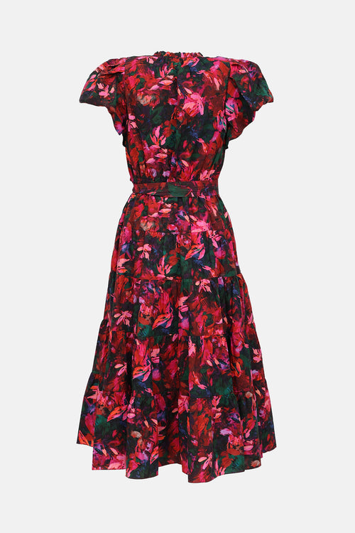 Ulla Johnson Belted Floral Dress