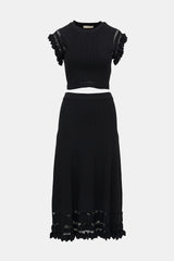 Ulla Johnson Ribbed Knit Ruffled Set