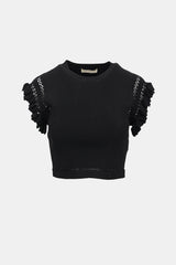 Ulla Johnson Ribbed Knit Ruffled Set
