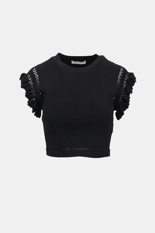 Ulla Johnson Ribbed Knit Ruffled Set