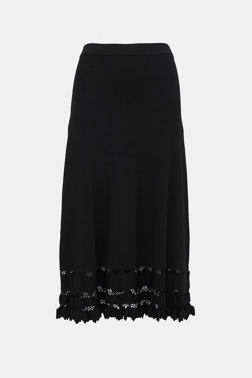 Ulla Johnson Ribbed Knit Ruffled Set
