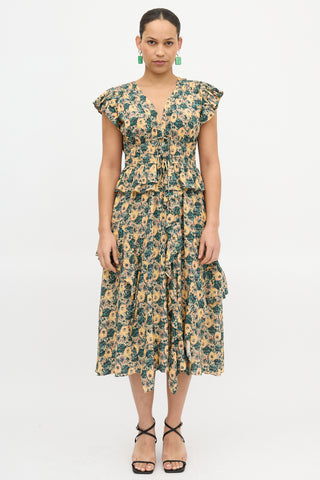 Ulla Johnson Silk Floral Avia Dress