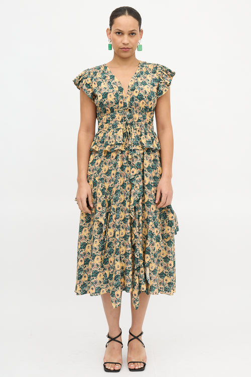 Ulla Johnson Silk Floral Avia Dress