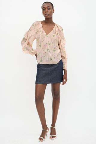 Ulla Johnson Silk Floral Blouse