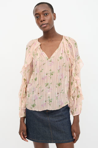 Ulla Johnson Silk Floral Blouse