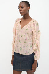Ulla Johnson Silk Floral Blouse