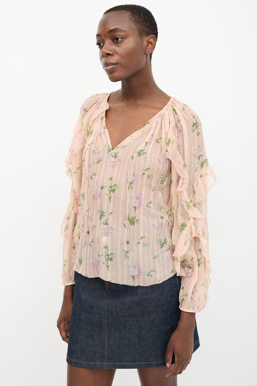 Ulla Johnson Silk Floral Blouse