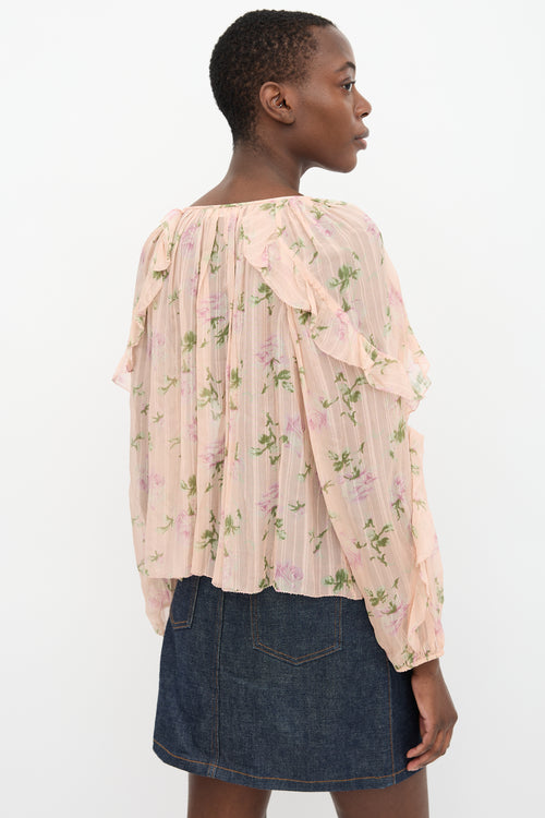 Ulla Johnson Silk Floral Blouse