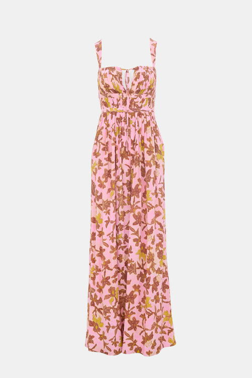 Ulla Johnson Silk Floral Josephine Jumpsuit