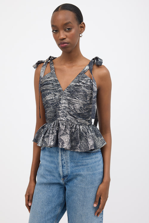 Ulla Johnson Silk Metallic Leonara Top