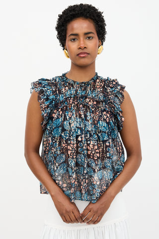 Ulla Johnson Silk Printed Top