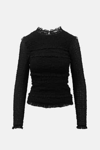 Ulla Johnson Silk Smocked Top