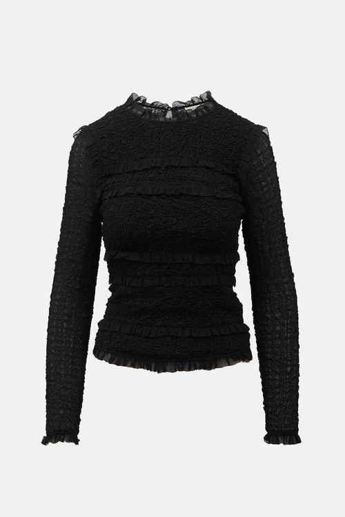 Ulla Johnson Silk Smocked Top