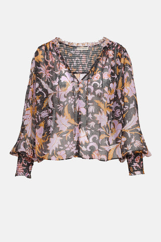 Ulla Johnson Printed Long Sleeve Top