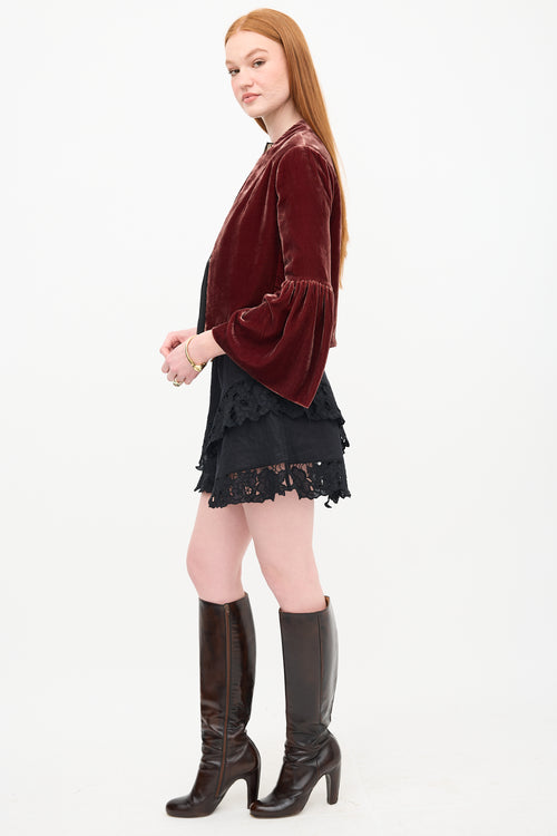 Ulla Johnson Velvet Mara Ruffle Jacket