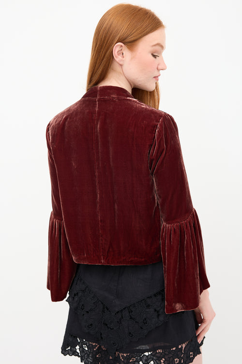 Ulla Johnson Velvet Mara Ruffle Jacket