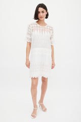 Ulla Johnson White Eyelet Lace Cotton Viola Dress