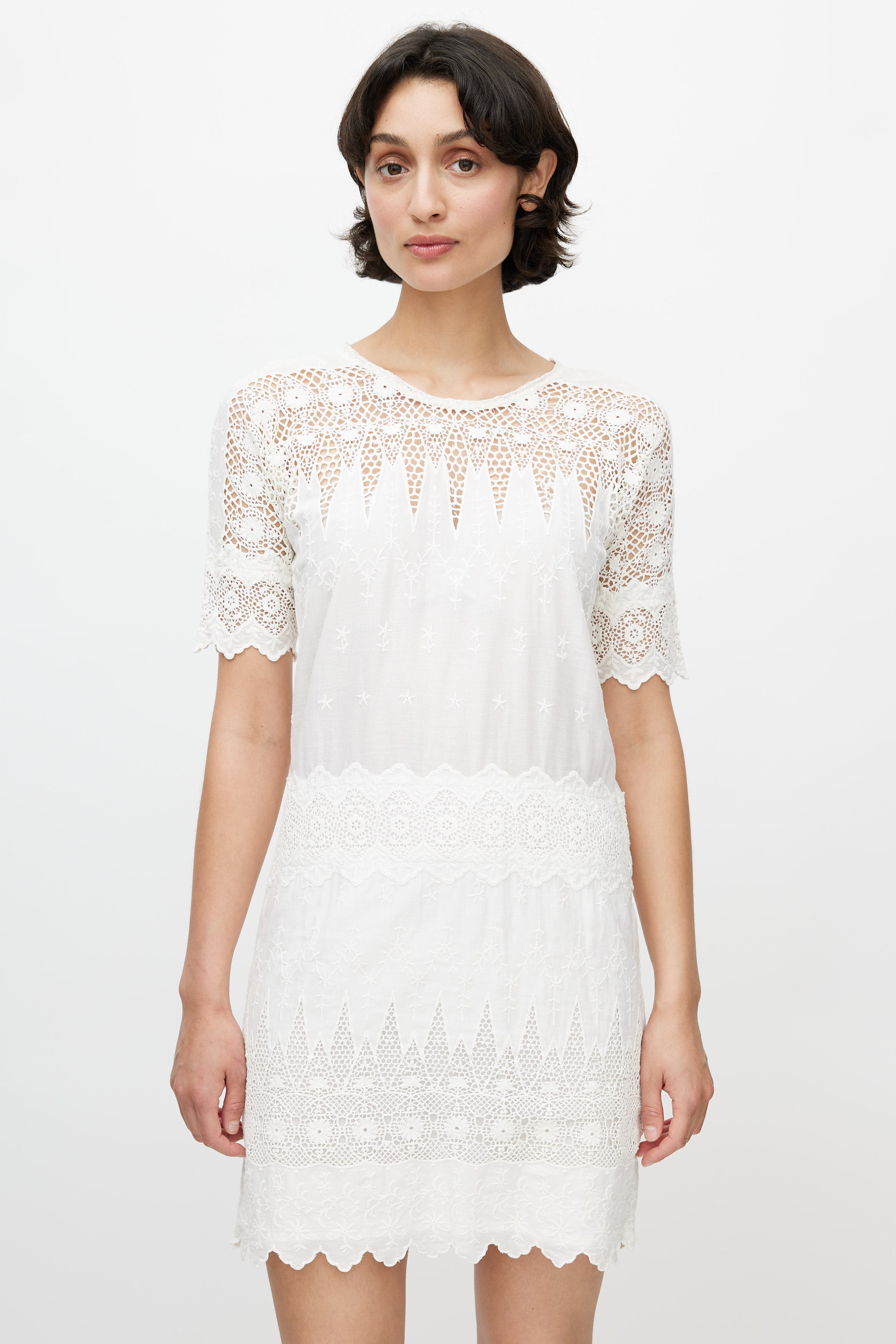 Ulla Johnson // White Eyelet Lace Dress – VSP Consignment