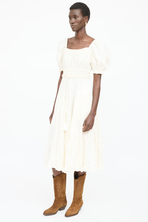Ulla Johnson Iliana Tiered Belted Dress