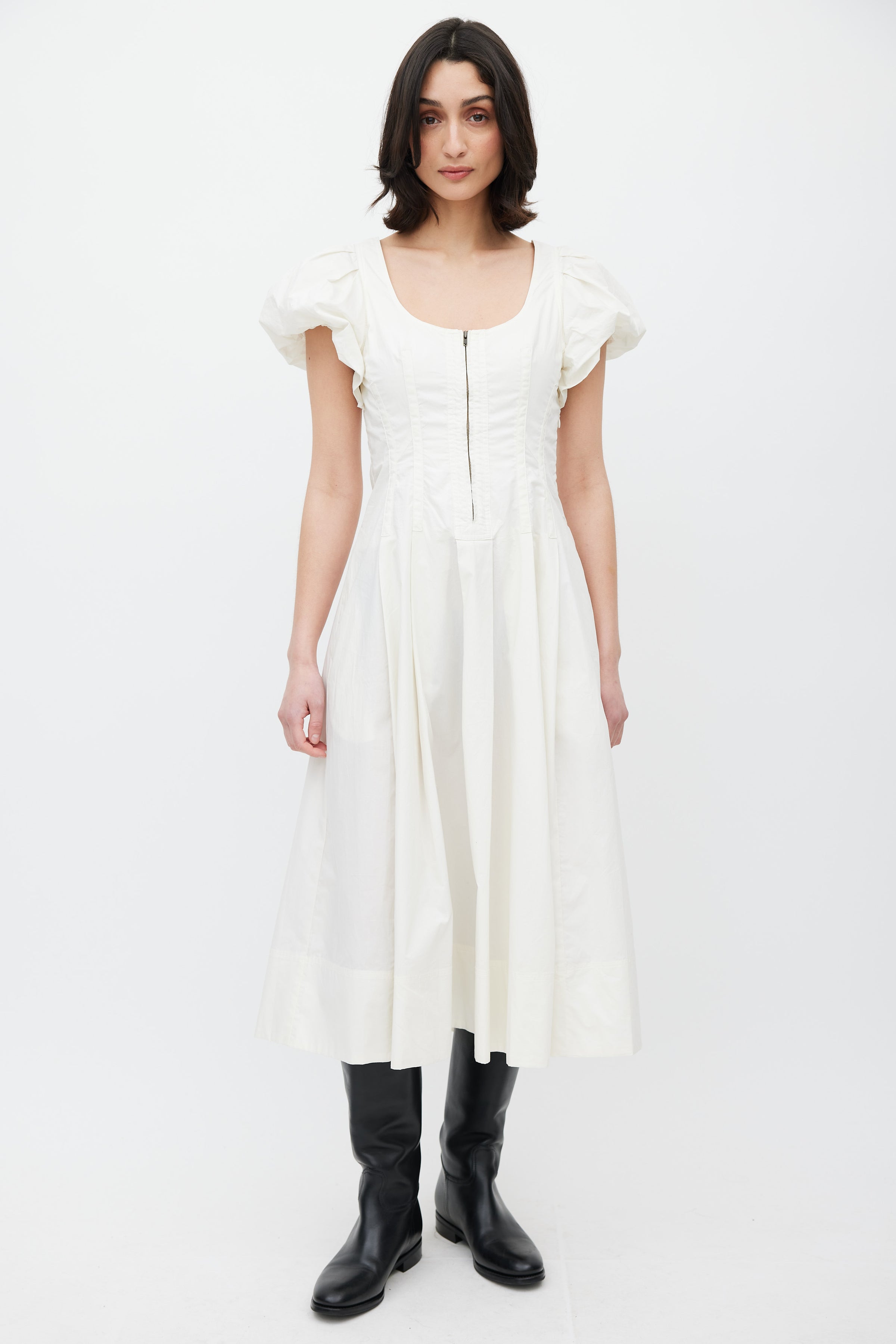 Ulla Johnson // White Corset Detail Dress VSP Consignment Ulla Johnson // White Corset Detail Dress VSP Consignment