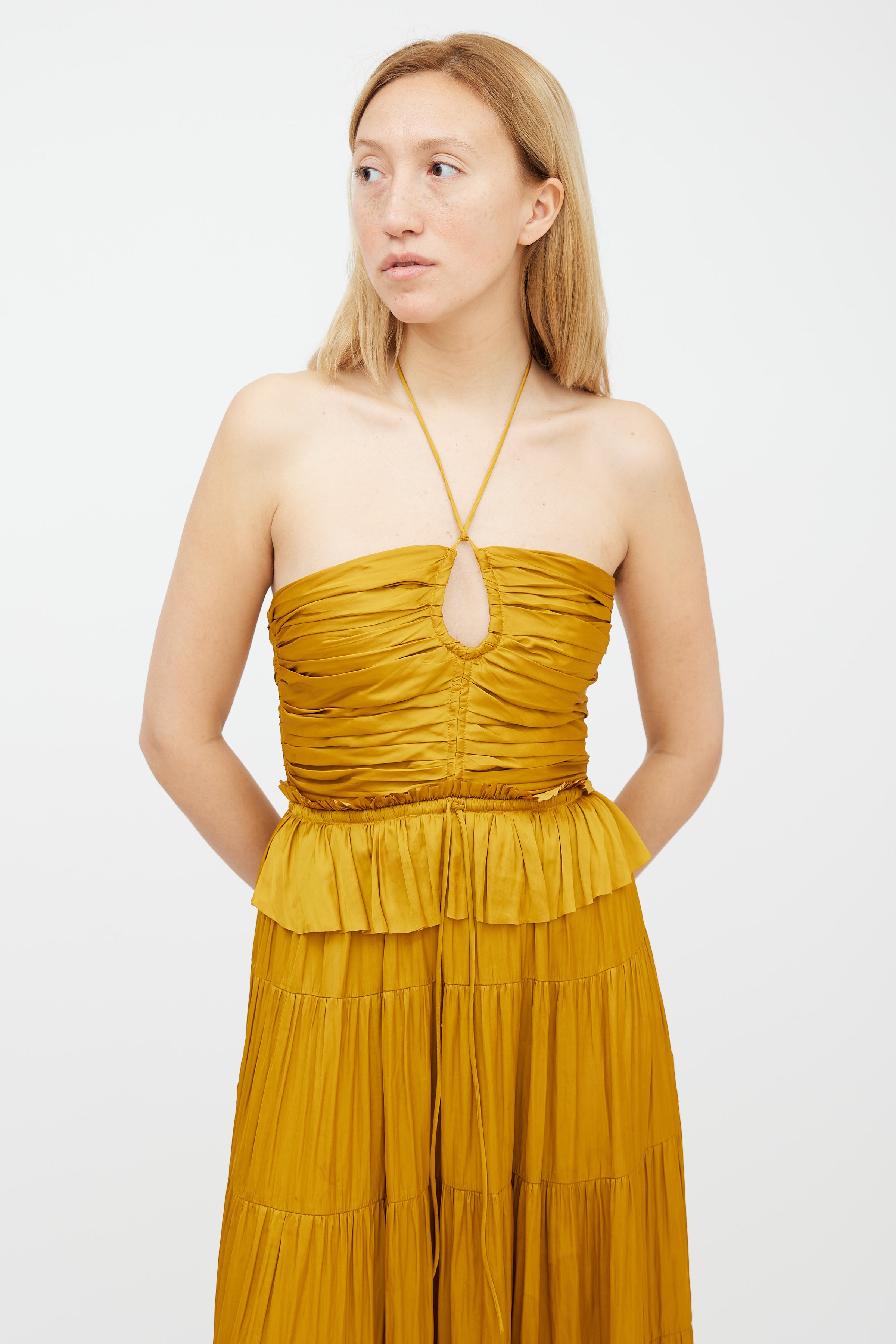 ulla johnson yellow dress Ulla Johnson // Yellow Ruffled Gathered Evanthe Dress – VSP Consignment