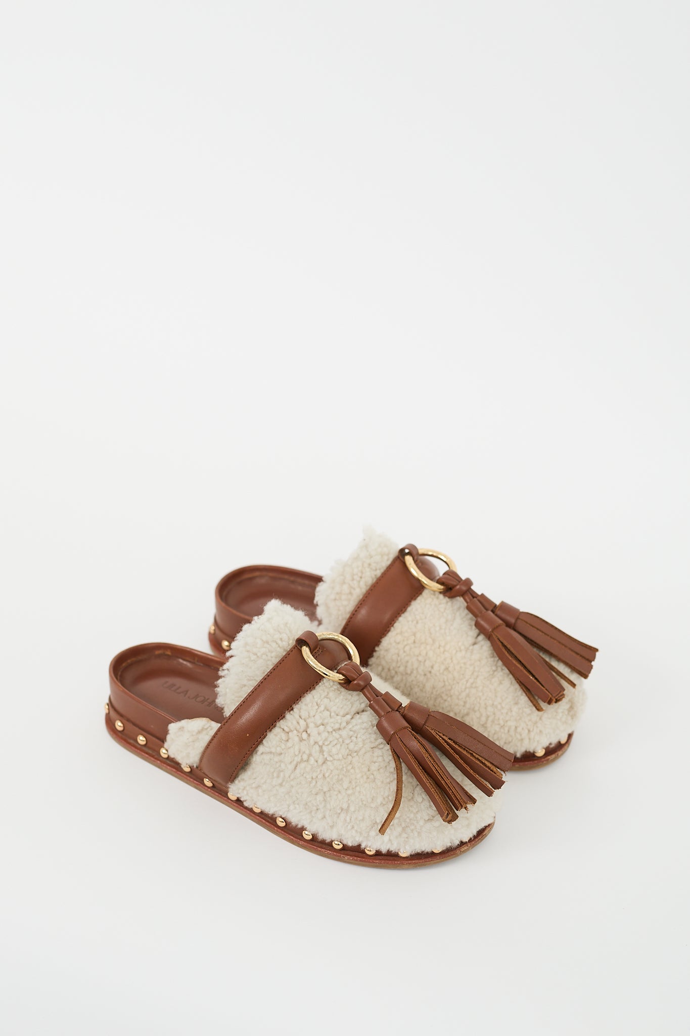Ulla Johnson // Cream Shearling Brown Leather Ruby Mule – VSP Consignment