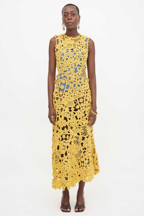 Ulla Johnson Crochet Yeal Midi Dress
