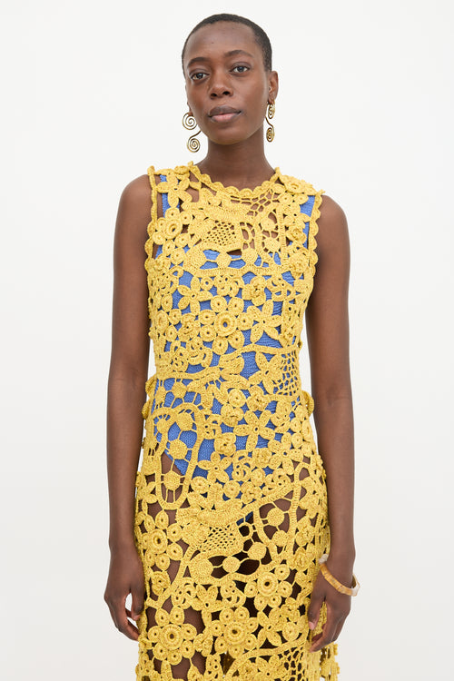 Ulla Johnson Crochet Yeal Midi Dress