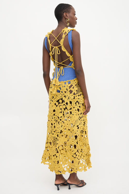 Ulla Johnson Crochet Yeal Midi Dress