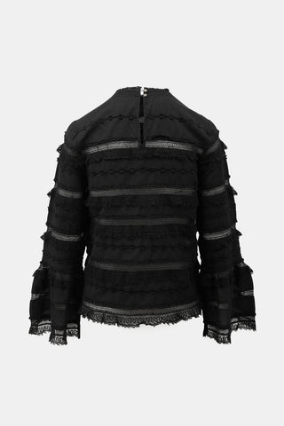 Ulla Johnson Dentelle Lace Long Sleeve Top