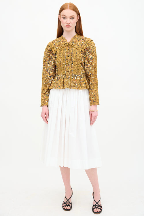 Ulla Johnson Eyelet Floral Shirt
