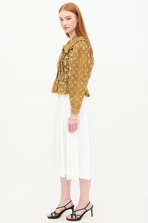 Ulla Johnson Eyelet Floral Shirt