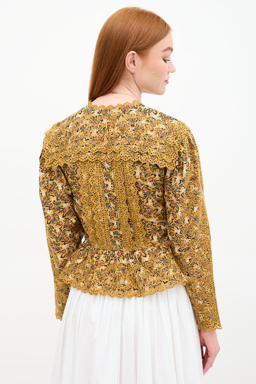 Ulla Johnson Eyelet Floral Shirt